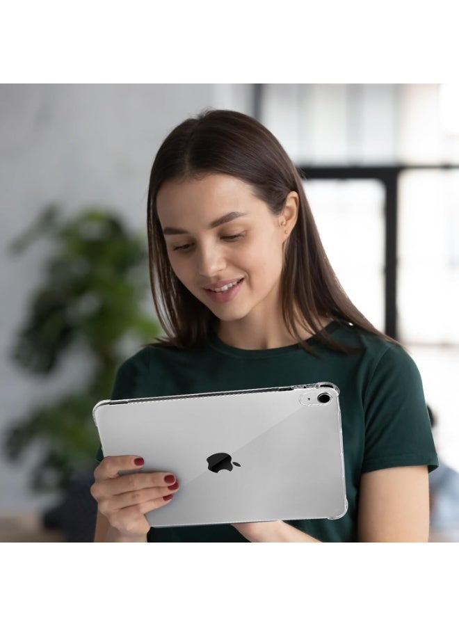 جراب شفاف لجهاز iPad Air 11 بوصة M3 وM2 (2025-2024)، والجيل الخامس/الرابع 10.9 بوصة (2022-2020)، غطاء TPU خفيف الوزن مقاوم للصدمات بحافة مرتفعة، يدعم قلم Apple Pencil Pro/الجيل الثاني/USB-C - Image 4